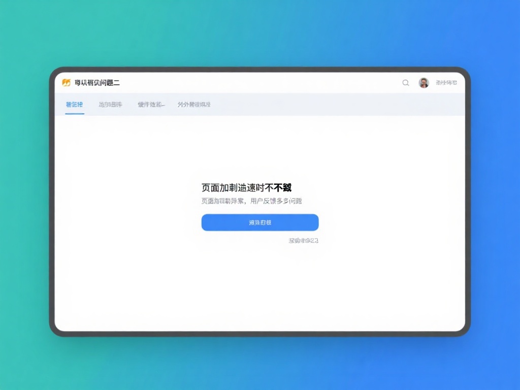 常见问题二：页面加载缓慢或无法加载
页面加载异常